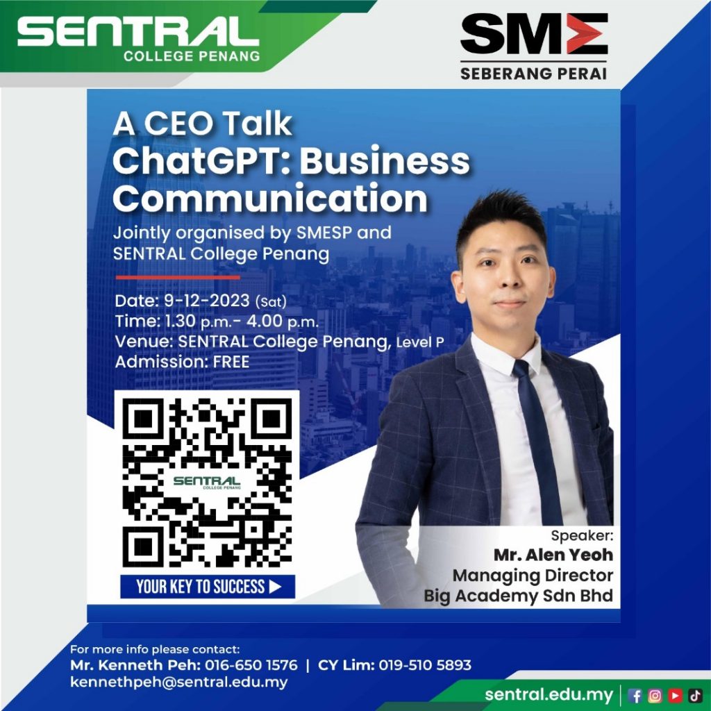 Sentral College Chatgpt Business Class in Penang 2023